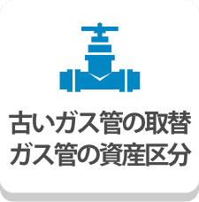 古いガス管の取替　ガス管の資産区分